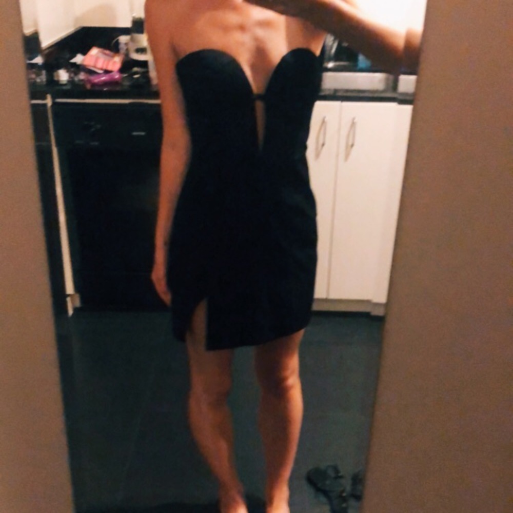 Nasty gal Strapless bustier little black dress
